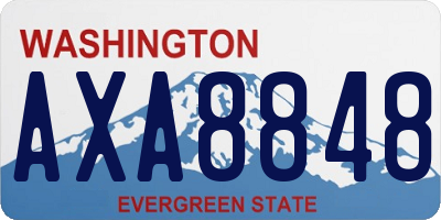 WA license plate AXA8848