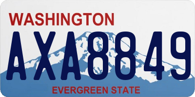 WA license plate AXA8849