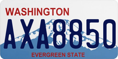 WA license plate AXA8850