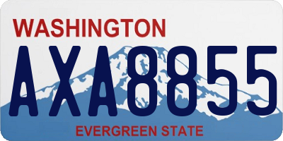 WA license plate AXA8855