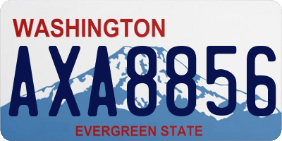 WA license plate AXA8856