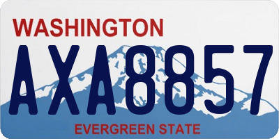 WA license plate AXA8857