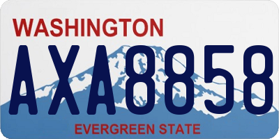 WA license plate AXA8858