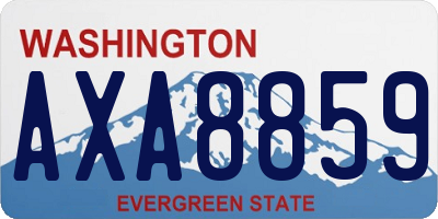 WA license plate AXA8859