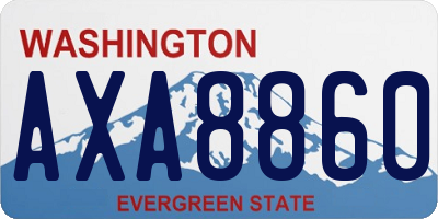WA license plate AXA8860