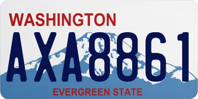 WA license plate AXA8861