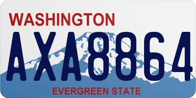 WA license plate AXA8864