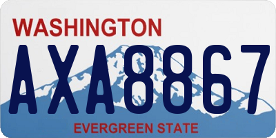 WA license plate AXA8867