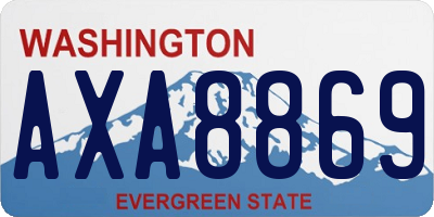 WA license plate AXA8869