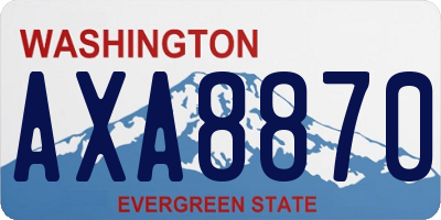 WA license plate AXA8870