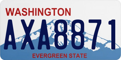 WA license plate AXA8871