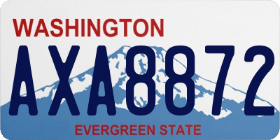 WA license plate AXA8872