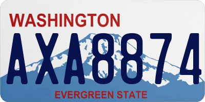 WA license plate AXA8874