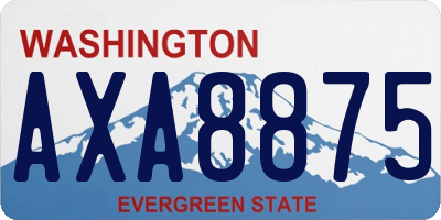 WA license plate AXA8875