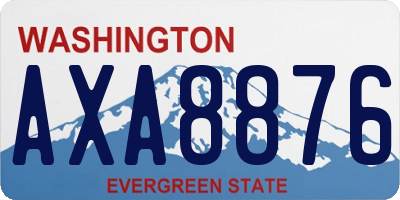 WA license plate AXA8876