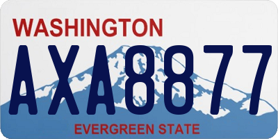 WA license plate AXA8877