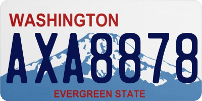 WA license plate AXA8878