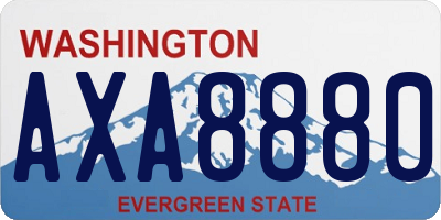 WA license plate AXA8880