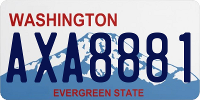 WA license plate AXA8881