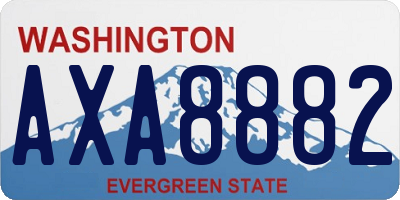 WA license plate AXA8882