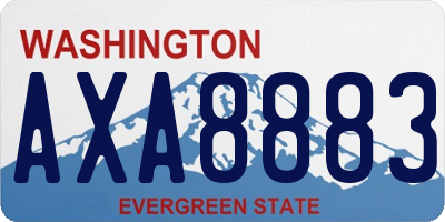 WA license plate AXA8883