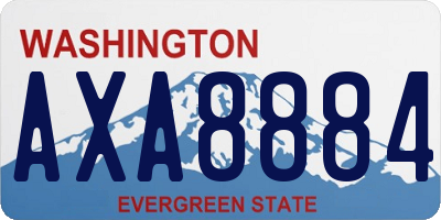 WA license plate AXA8884
