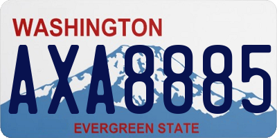WA license plate AXA8885