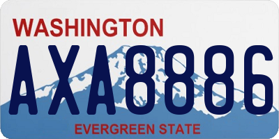 WA license plate AXA8886