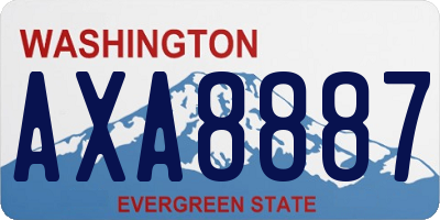 WA license plate AXA8887
