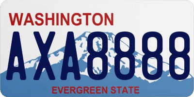 WA license plate AXA8888