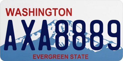 WA license plate AXA8889