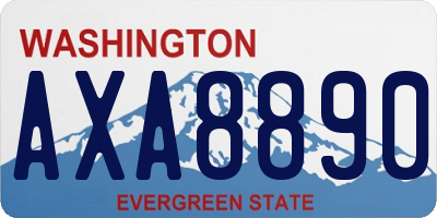 WA license plate AXA8890