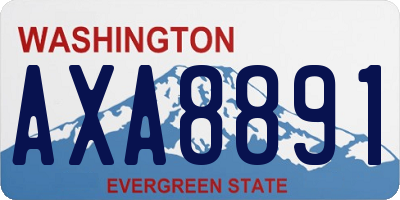 WA license plate AXA8891