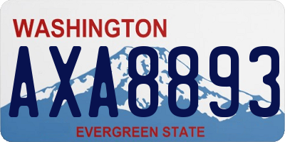 WA license plate AXA8893