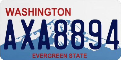 WA license plate AXA8894