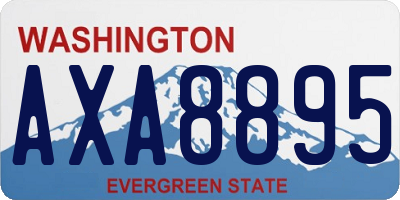 WA license plate AXA8895