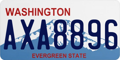 WA license plate AXA8896