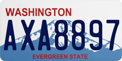 WA license plate AXA8897