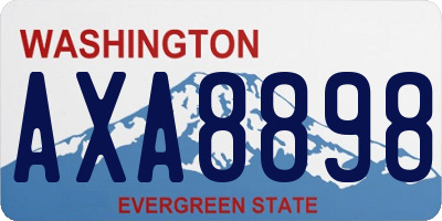 WA license plate AXA8898