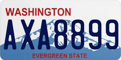 WA license plate AXA8899