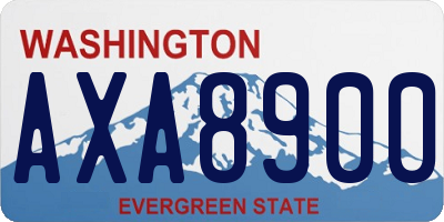 WA license plate AXA8900