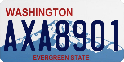 WA license plate AXA8901