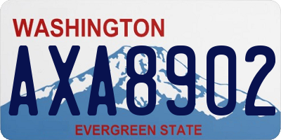 WA license plate AXA8902