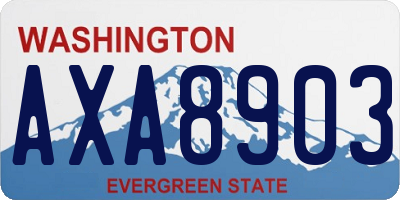 WA license plate AXA8903