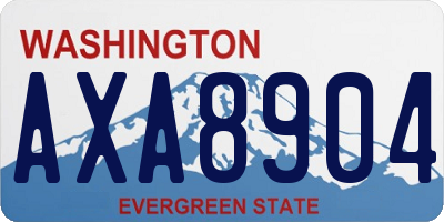 WA license plate AXA8904