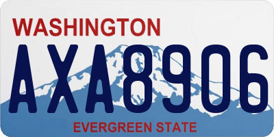 WA license plate AXA8906