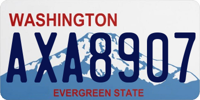 WA license plate AXA8907