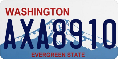 WA license plate AXA8910