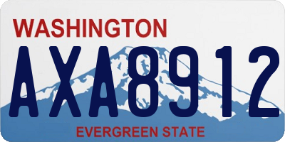 WA license plate AXA8912