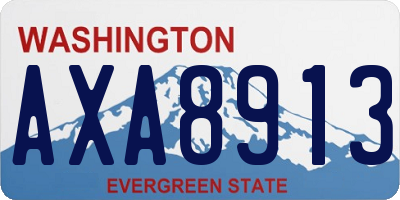 WA license plate AXA8913